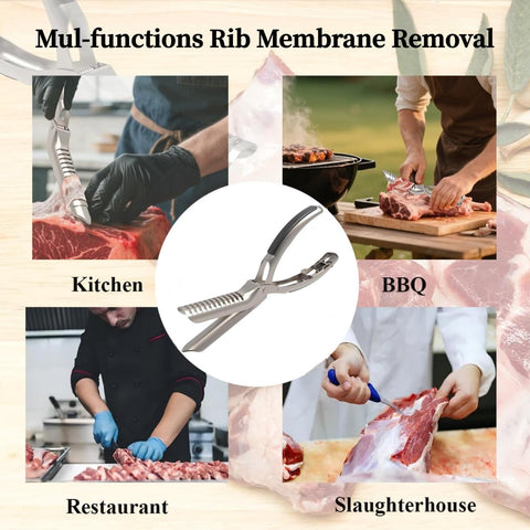 FirFiltr Rib Prep Tool Pro ergonomic handle provides comfortable grip during grilling.