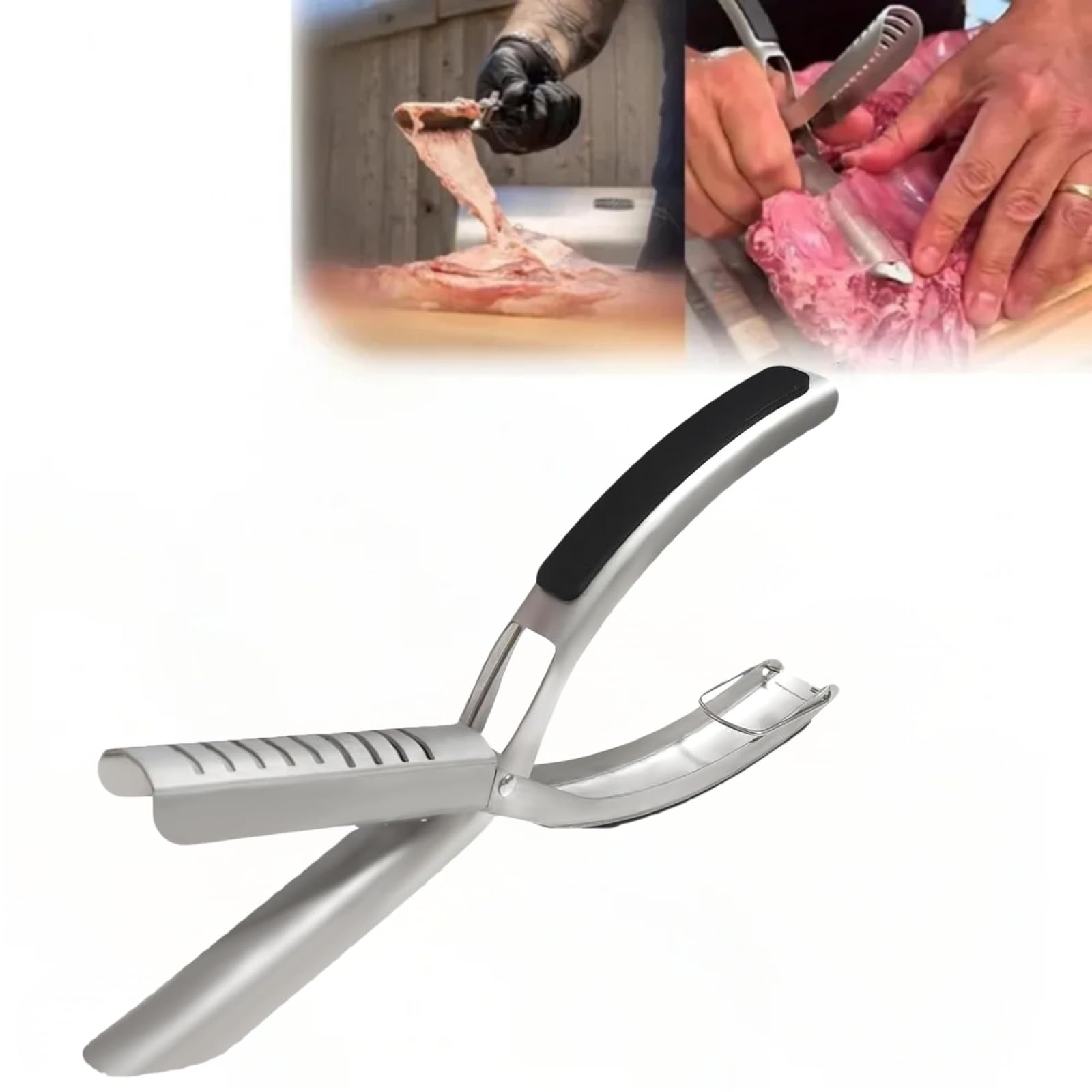 FirFiltr Rib Prep Tool Pro in stainless steel for rust-resistant durability during BBQ sessions.