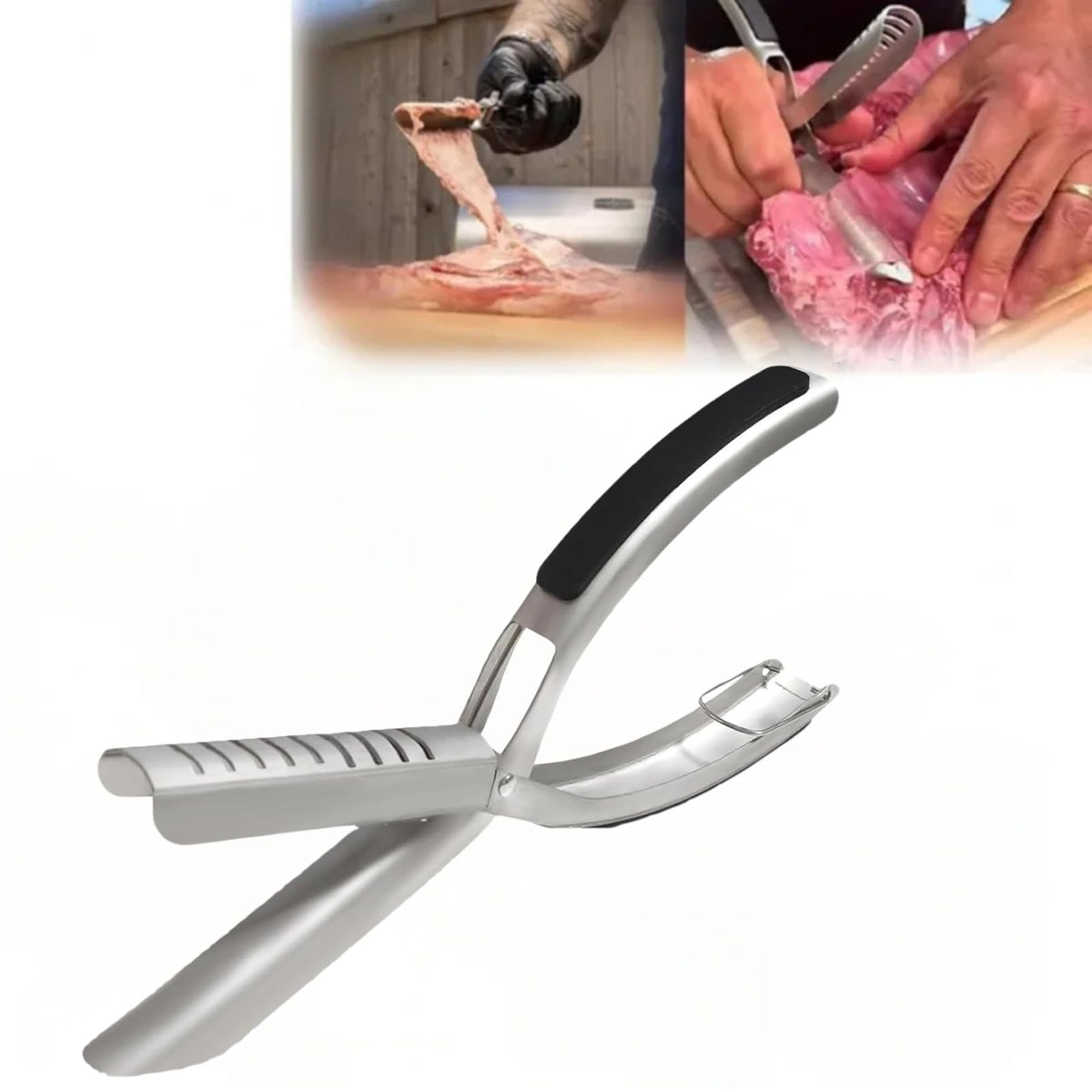 FirFiltr Rib Prep Tool Pro in stainless steel for rust-resistant durability during BBQ sessions.