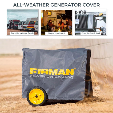 Medium universal size fits 3000–4000W generators up to 25.4 x 18.3 x 19.5 inches.