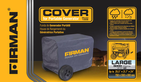 Firman 1009 drawstring closure secures the cover in windy outdoor conditions.