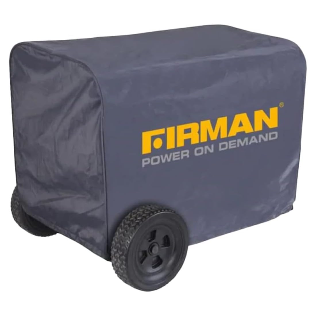 Firman 1009 large generator cover in waterproof vinyl protecting a 5000W unit.