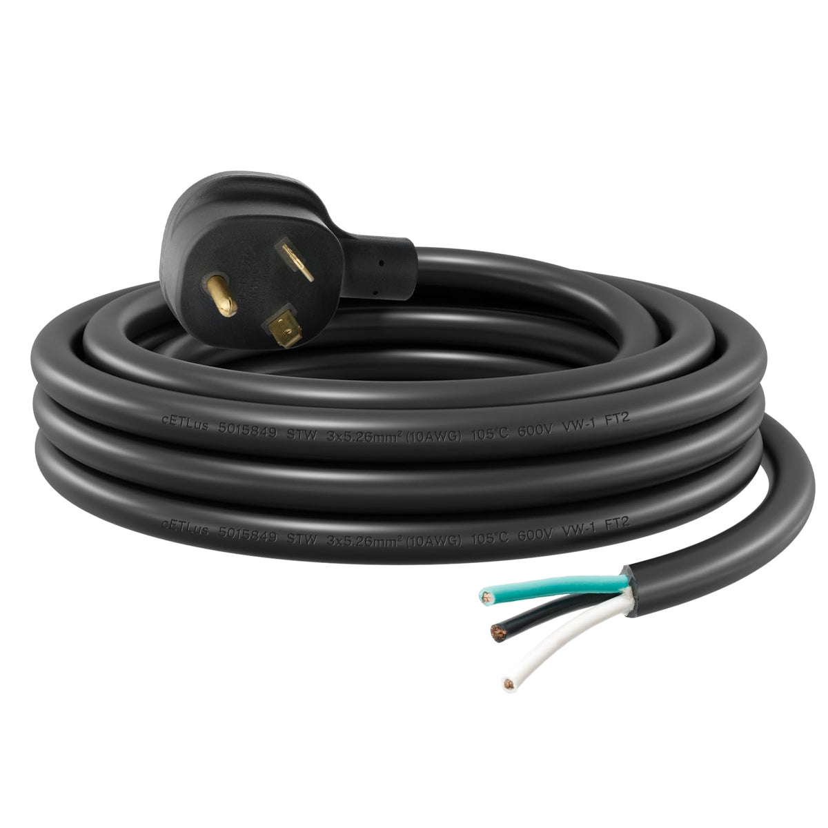 FIRMERST tt30p-to-roj-3-wire cord for safe RV hookups with 30A capability