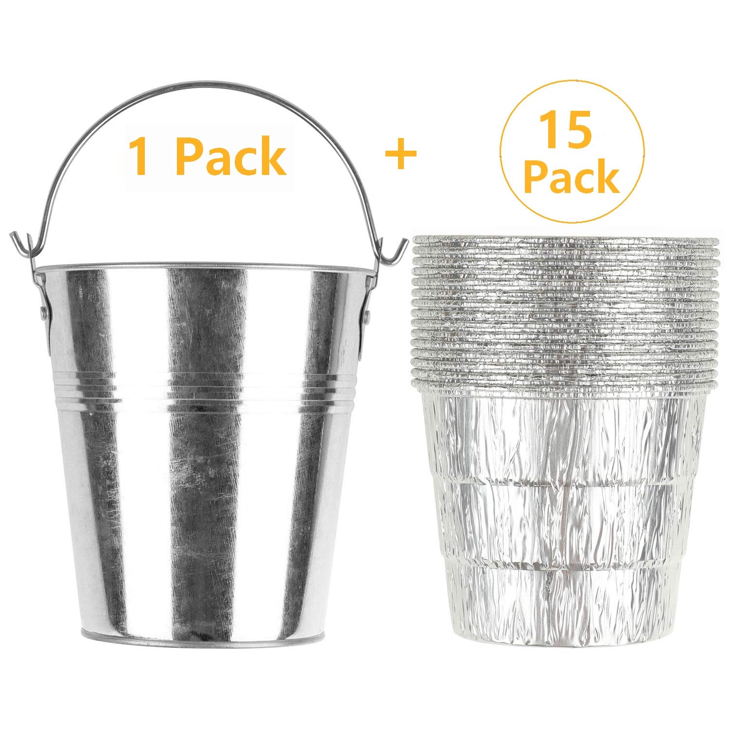 Firsgrill 15-pack liners designed for easy disposal and clean bucket maintenance.