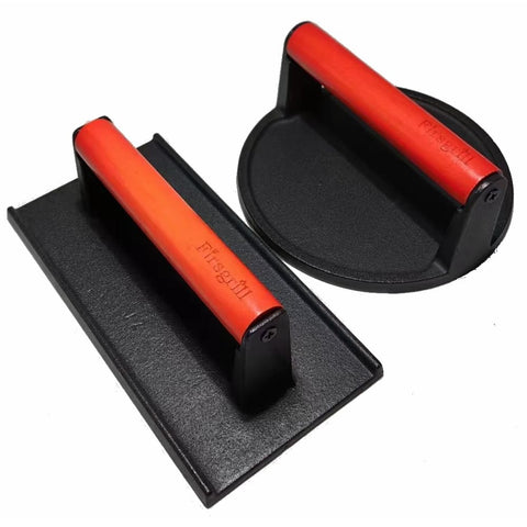 Firsgrill burger press 6.5-inch round surface for even, consistent smash on griddles