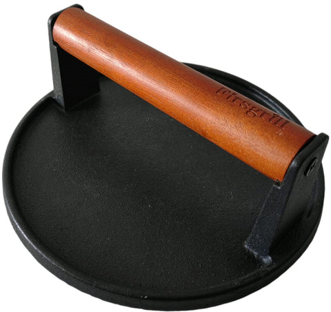 Firsgrill burger press round shapes even, consistent patties for uniform grilling.