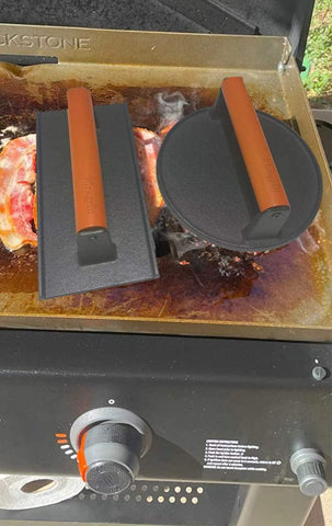 Firsgrill cast iron press on grill showing durable construction