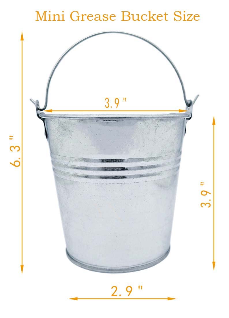 Firsgrill galvanized steel bucket demonstrates rust-free, weather-resistant construction.