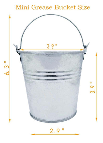 Firsgrill galvanized steel bucket demonstrates rust-free, weather-resistant construction.