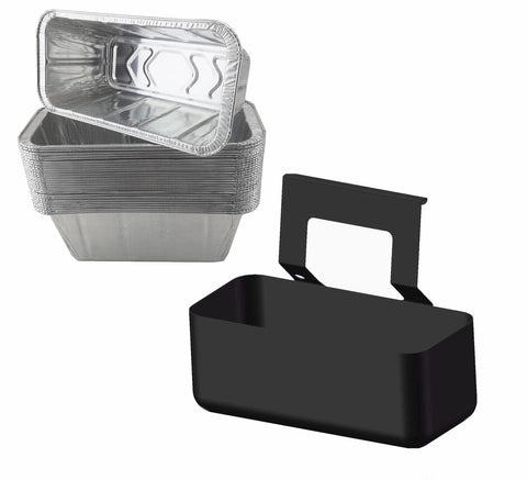 Firsgrill grease cup and foil tray for 17-inch griddle, quick replacements save downtime