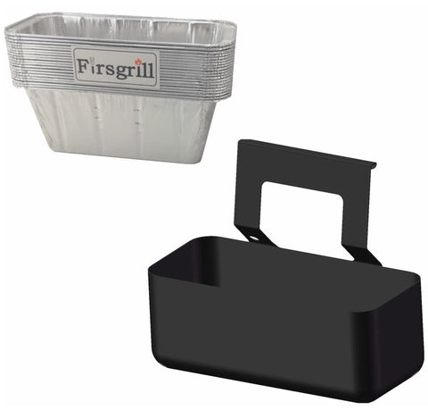 Firsgrill grease cup foil tray for 30 inch griddle, quick installation on side shelf
