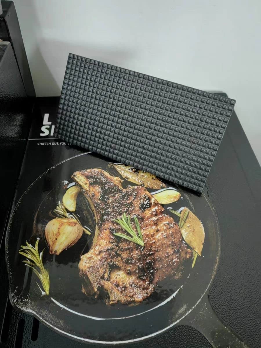 Firsgrill press reduces cooking time while delivering even results.
