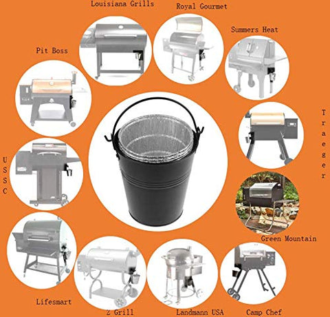 Firsgrill removable liners speed cleanup and extend bucket life.