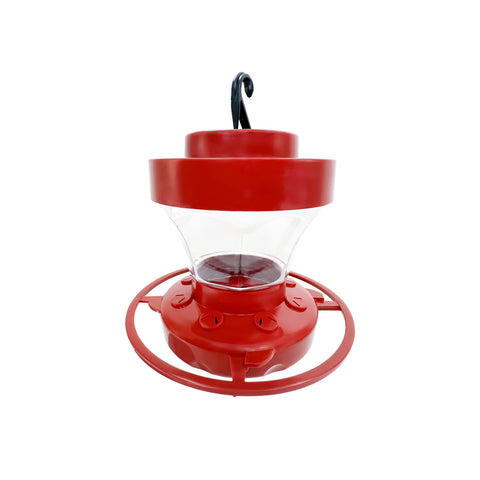 First Nature 16oz hummingbird feeder with fluted base, stylish design for easy viewing and feeding.