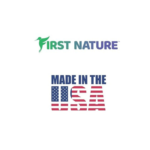 First Nature hummingbird feeder wide-mouth reservoir makes filling and cleaning quick.