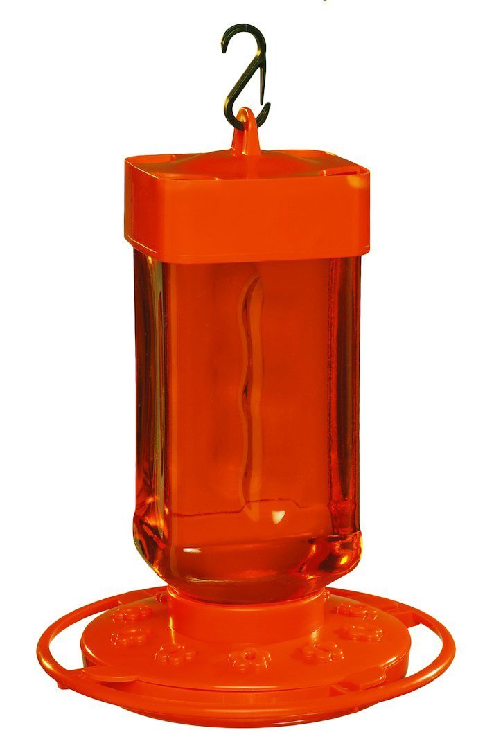 First Nature Oriole Feeder wide-mouth jar for quick filling and easy cleaning.