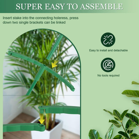 First-zgel detachable garden stakes allow customizable fence or circle configuration.