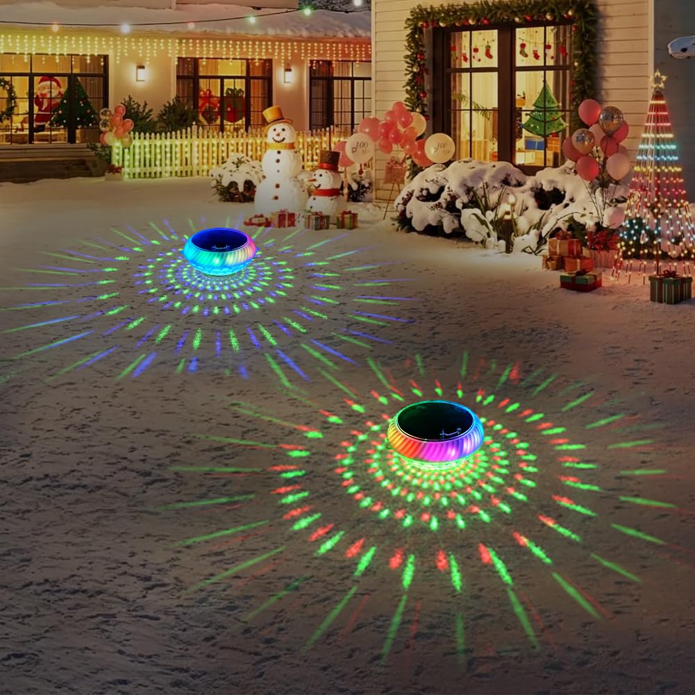 FirstE bottom lights provide steady color for water features
