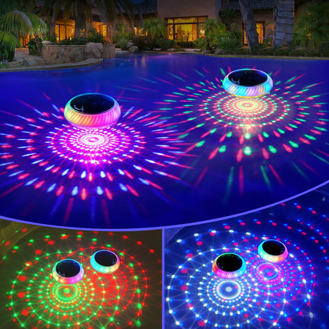 FirstE top lights glow vividly for pool nighttime ambiance