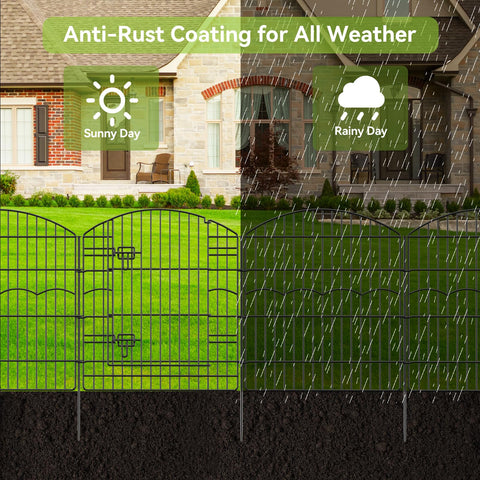 Firstness curved design fence adds curb appeal to pathways and garden edges.