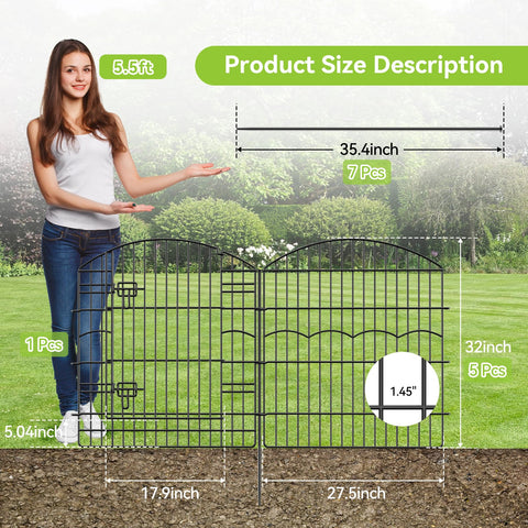 Firstness decorative garden fence gate assembly for easy access and space control.