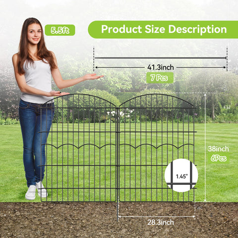 FIRSTNESS No-dig fence stakes provide stable anchoring for quick setup.