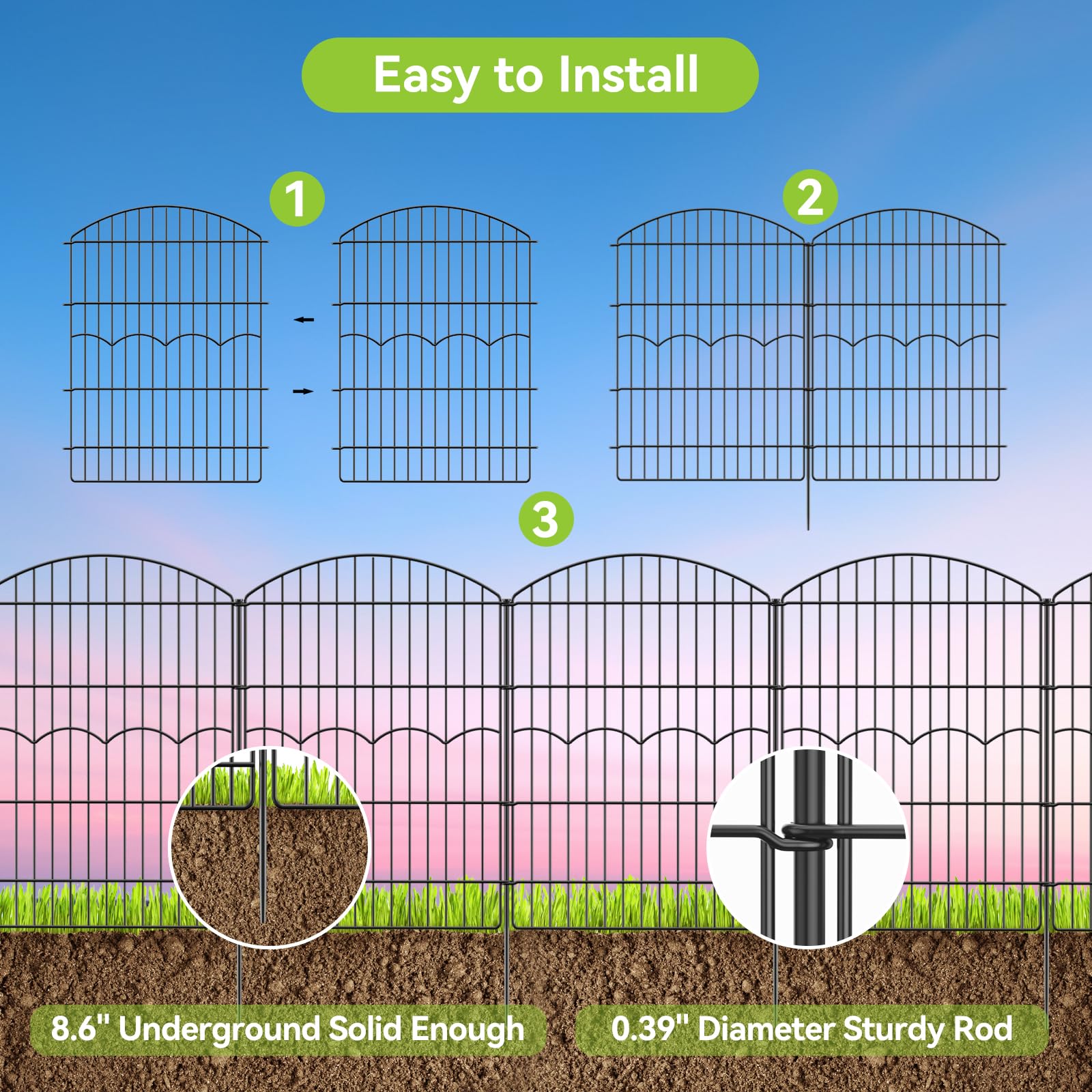 FIRSTNESS Decorative garden fence with a wavy design adds stylish edging to borders.