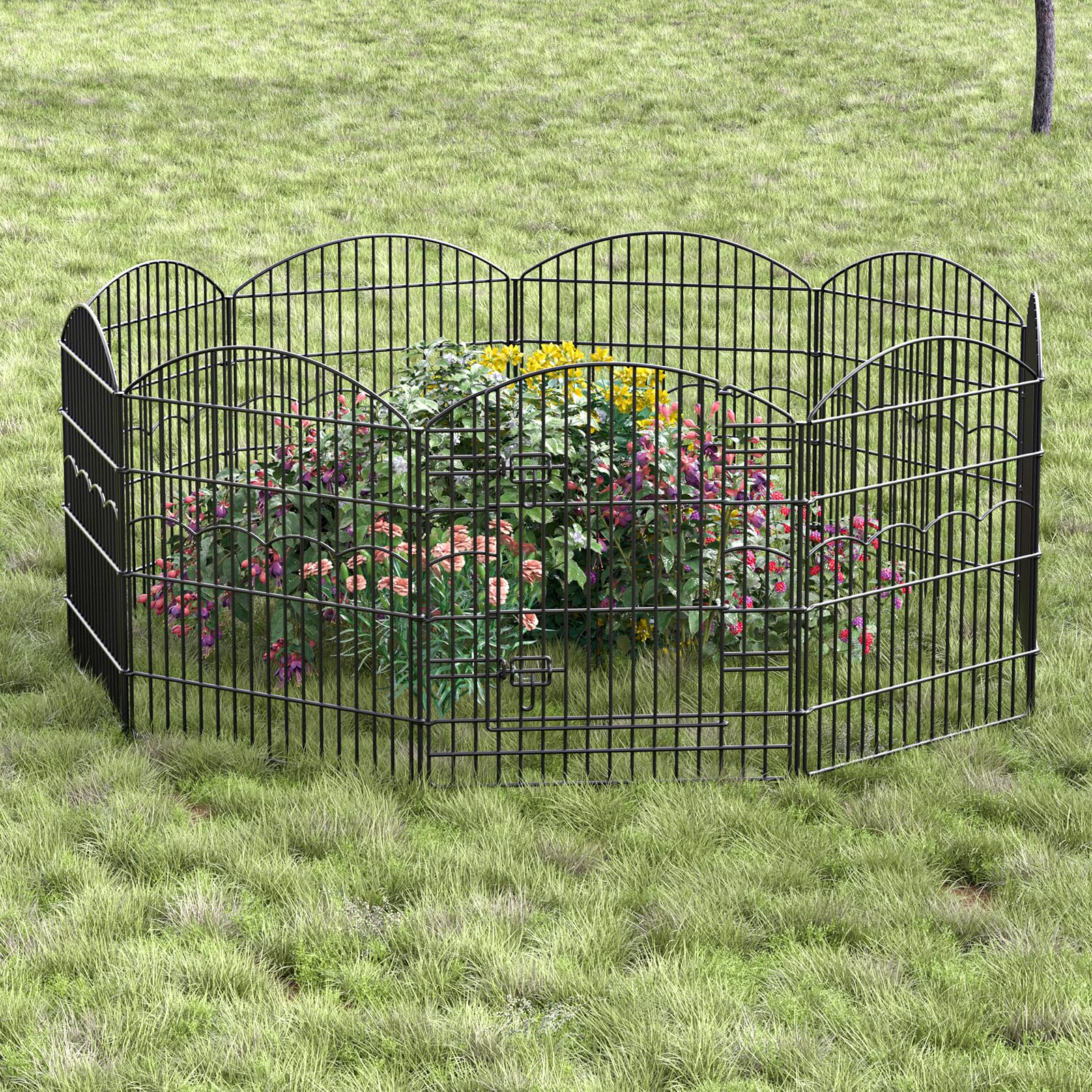 Firstness no dig fence offers quick temporary setup for seasonal landscaping.