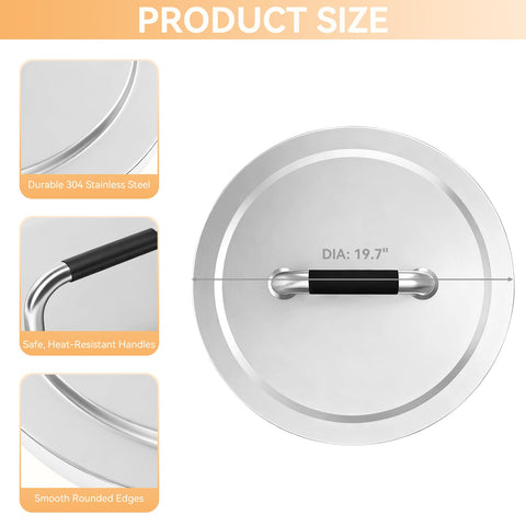 FIRXZYMZ lid shows durable 304 stainless steel construction for rust resistance