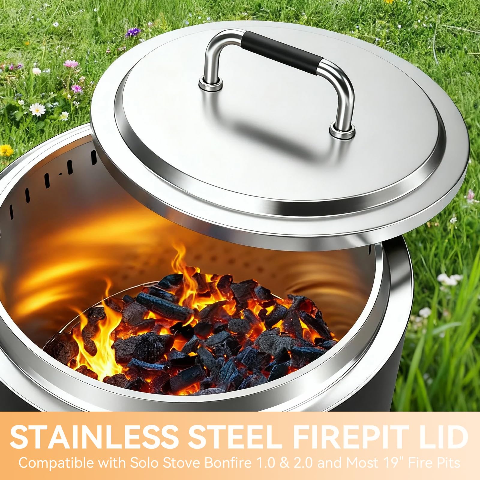 FIRXZYMZ round lid acting as all-weather shield against rain and debris
