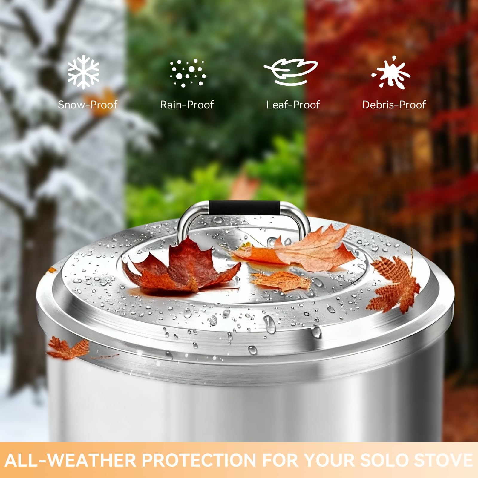 FIRXZYMZ lid with heat-resistant handle for safe lifting when hot