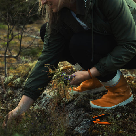 Fiskars Micro-Tip pruning snips precisely trim herbs for neat growth