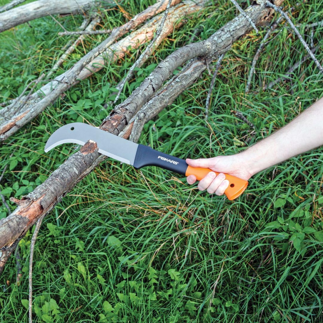 Fiskars Brush Axe in use clearing a trail outdoors