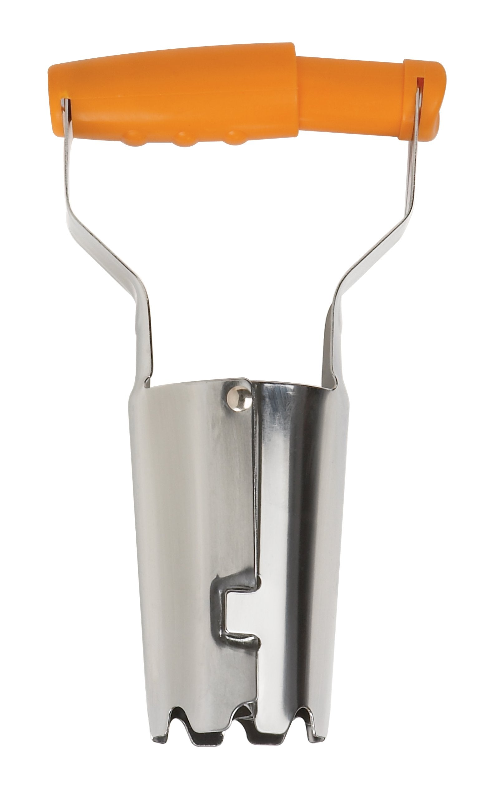 Fiskars Bulb Planter showing depth gradation marks for precise planting depth