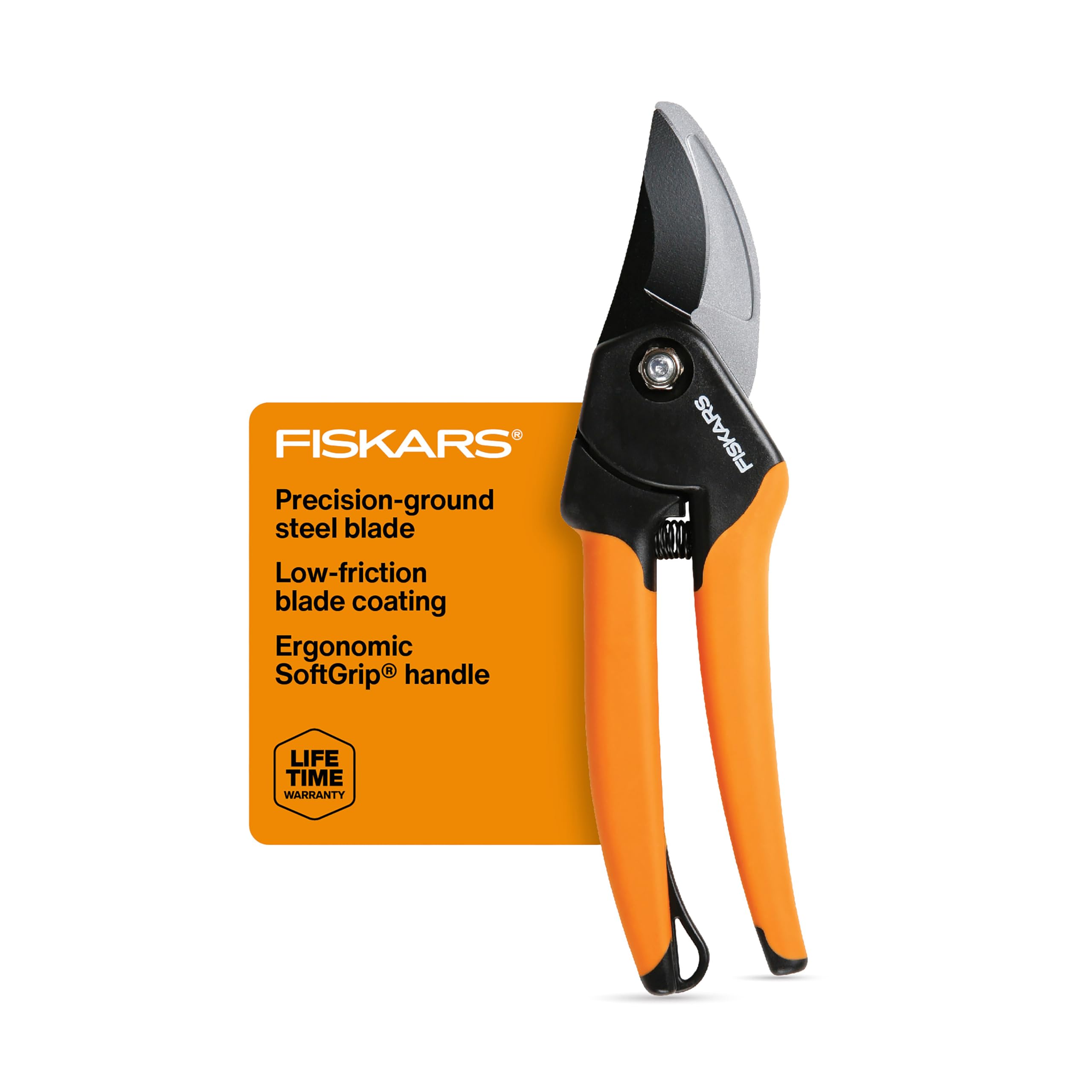 Fiskars bypass pruner five-eighth-inch capacity for precise shrub cuts