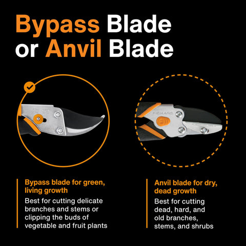 Fiskars pruning shears durable steel blade built for heavy use