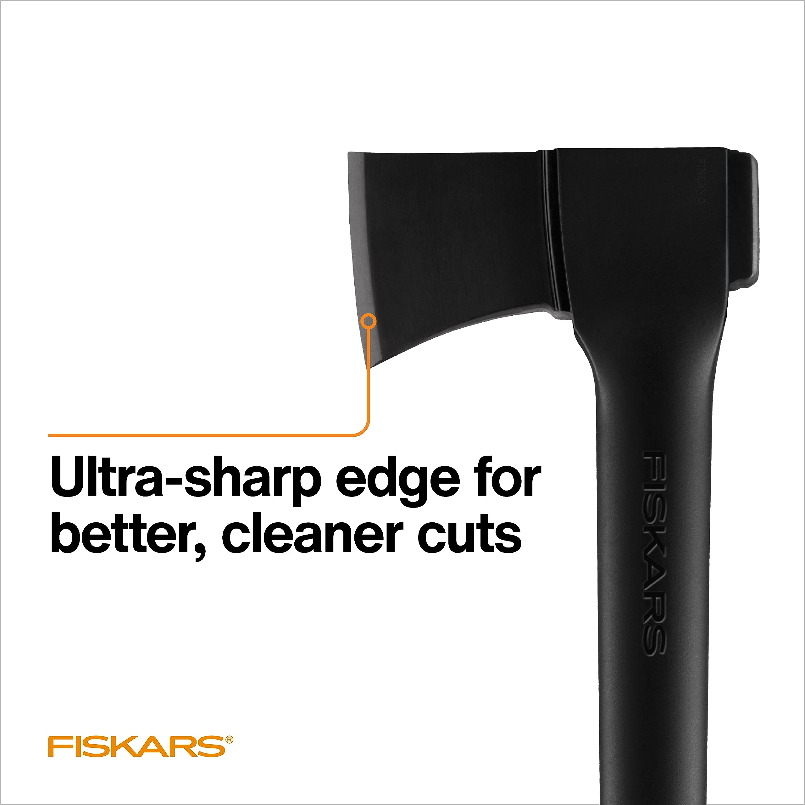 Fiskars axe at campsite prep firewood quickly and easily.