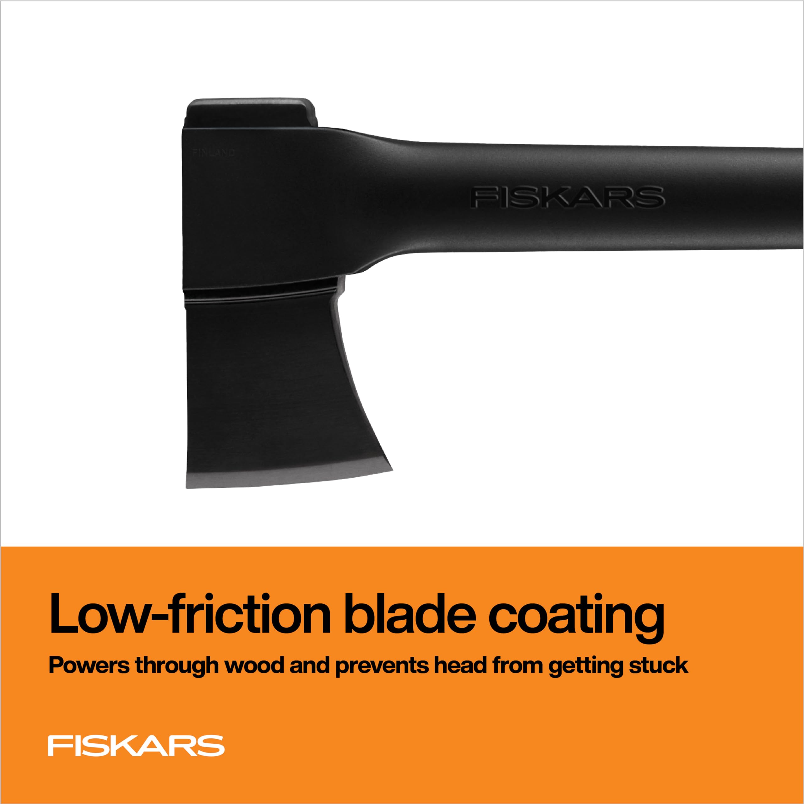 Fiskars chopping axe durable construction built for long-lasting use.