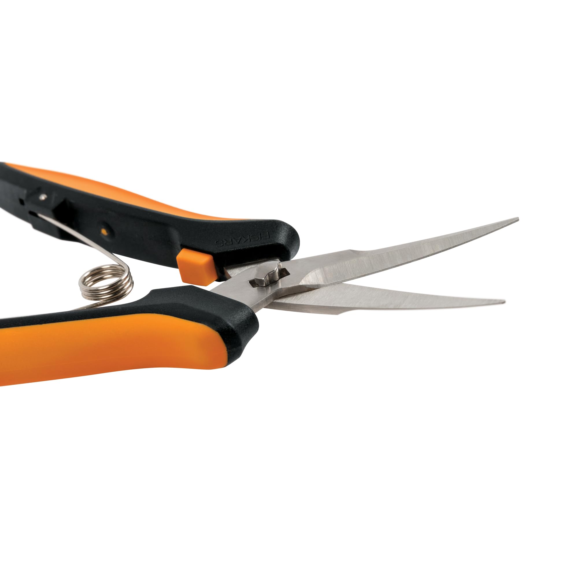 Fiskars durable steel blades stay sharp after heavy use.