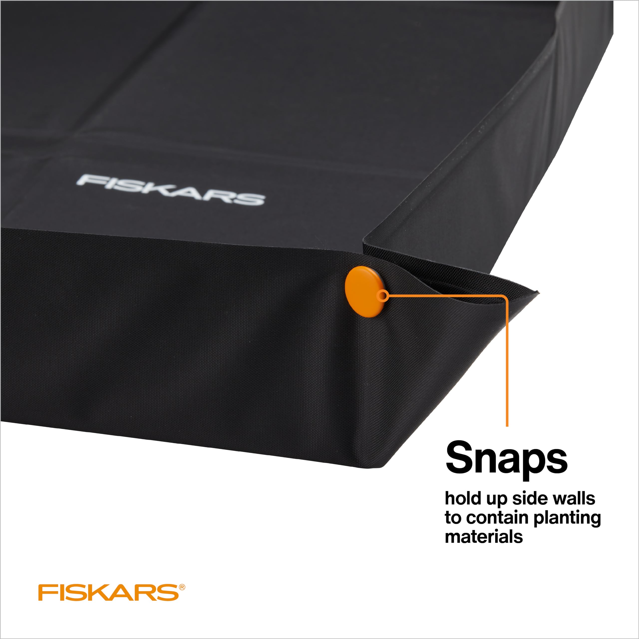 Fiskars Easy clean surface helps maintain a tidy indoor gardening area