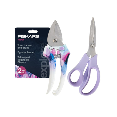 Fiskars Explore Bypass Pruner cutting stems with precision for pruning