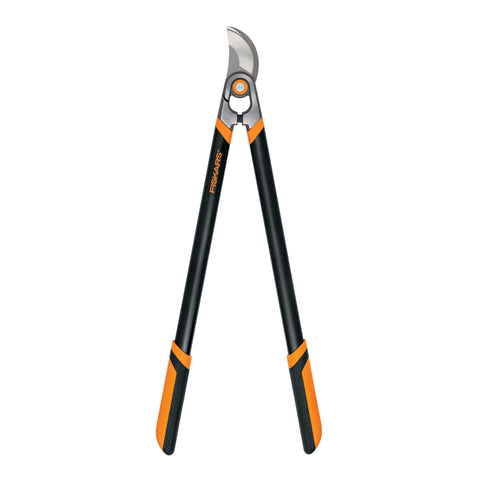 Fiskars forged lopper 30-inch leverage in action for thick branches
