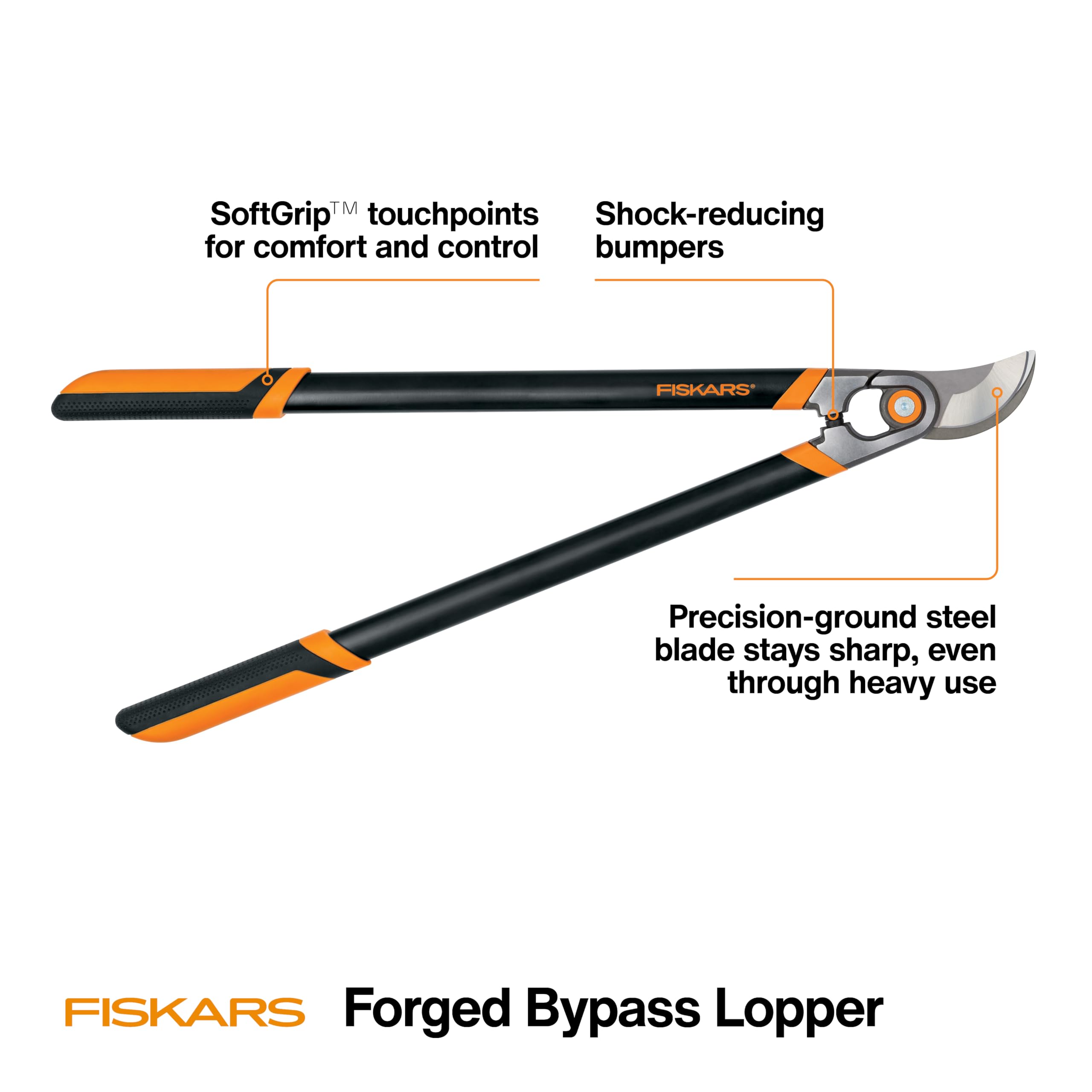 Fiskars lopper low-friction coating ensures smooth cutting through sap
