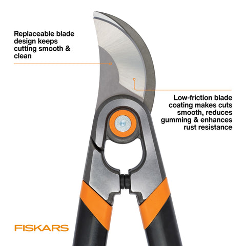 Fiskars lopper softgrip textured handle enhances comfortable use