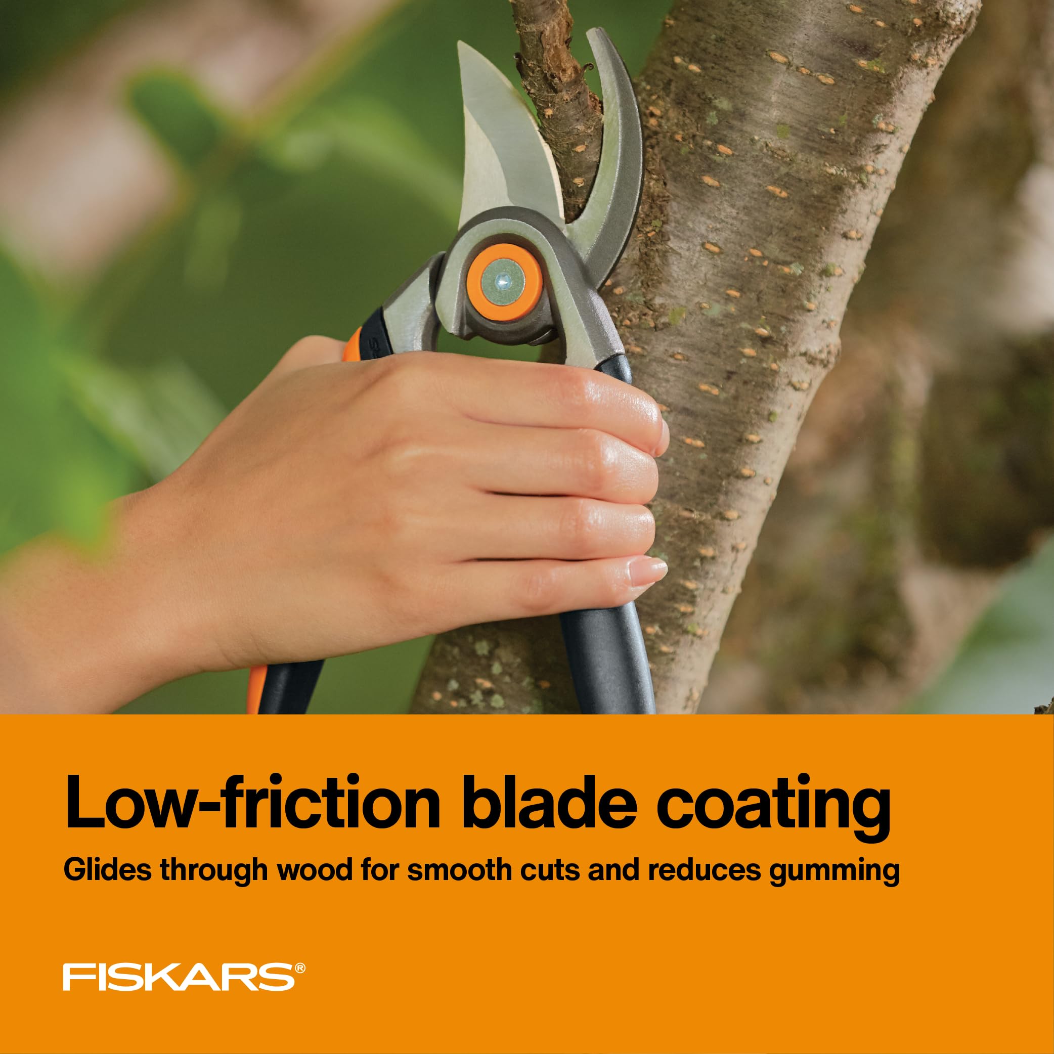 Fiskars forged steel blade delivers durable performance with precise, smooth cuts.