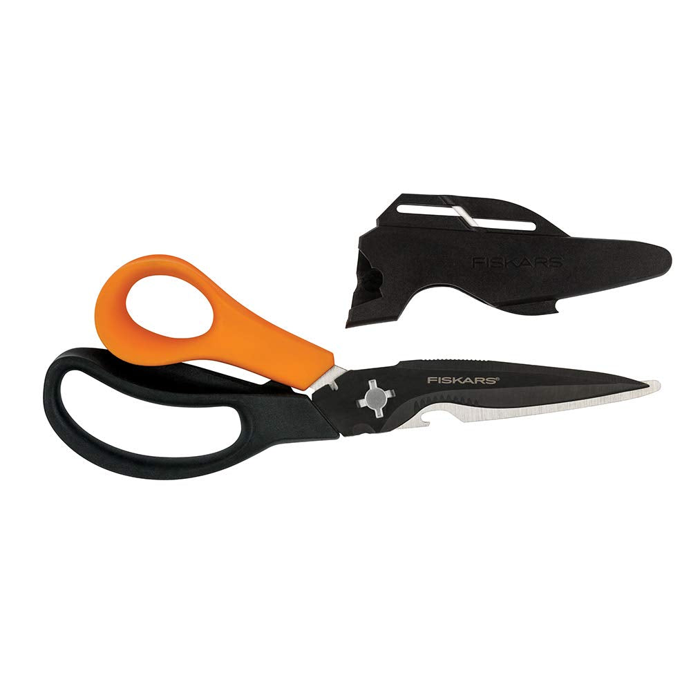 Fiskars garden scissors 7-in-1 toolkit with titanium knife for precise pruning