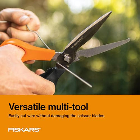 Fiskars garden scissors with twine cutter for garden ties