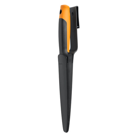 Fiskars garden tool in action for weeding and planting