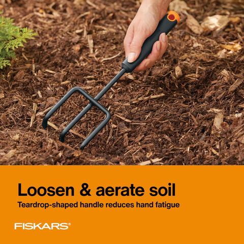 Fiskars ergonomic handles reduce fatigue during long gardening sessions