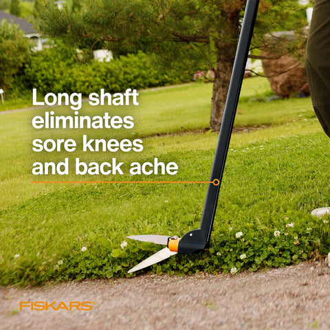 Fiskars 36-inch long-handle grass shears reach flower beds and sidewalks.